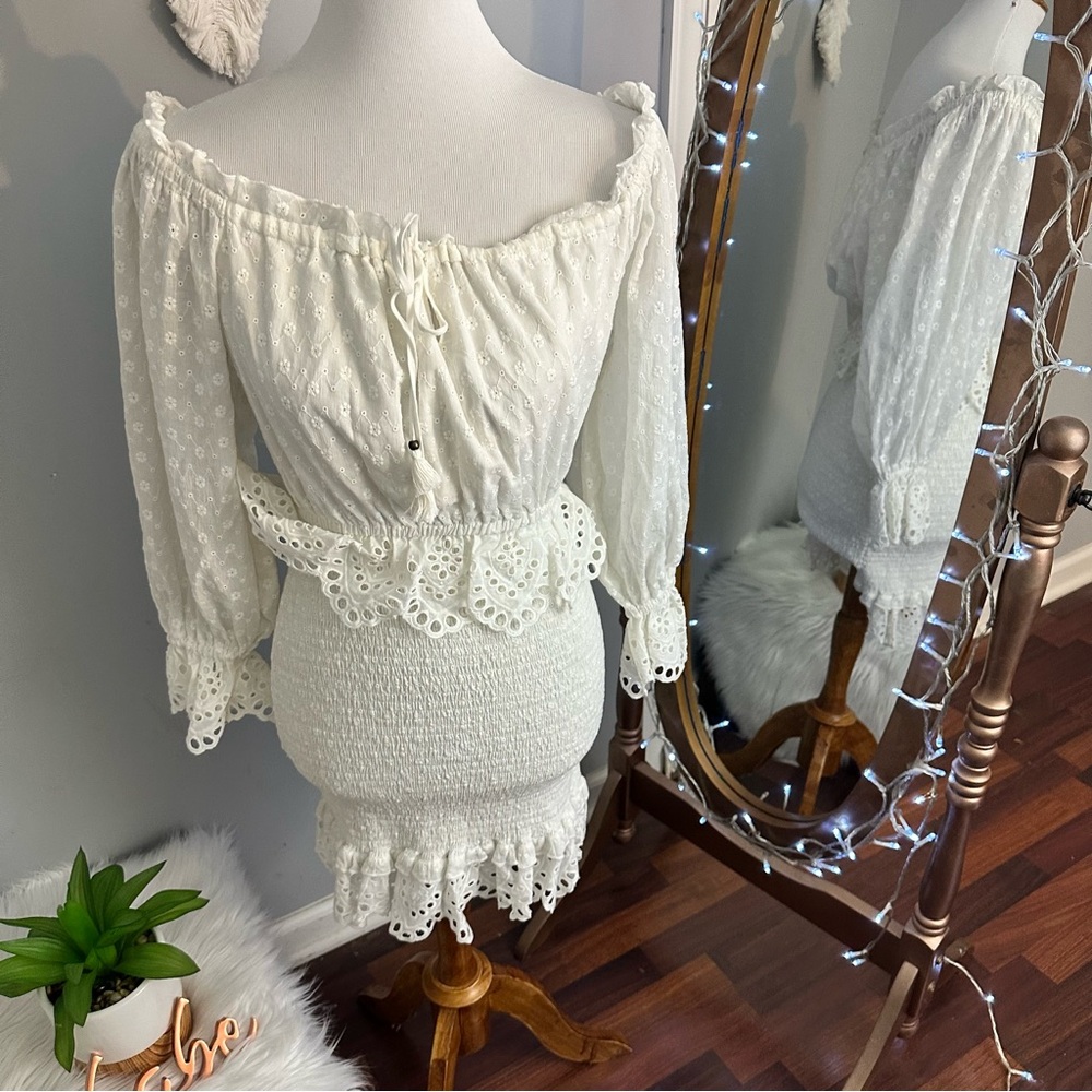 •nwt• Spell Daisy Chain Ruched Mini Dress - Picture 6 of 15